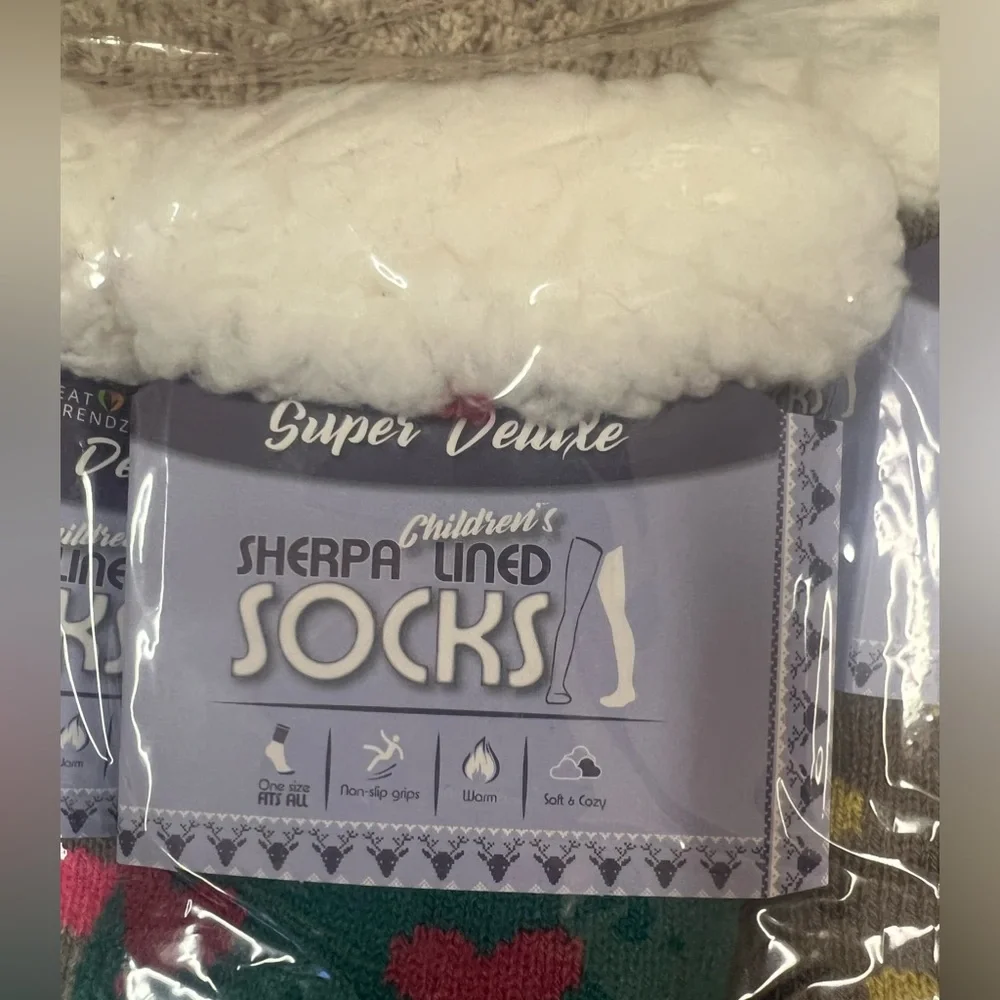 NEW Heat Trendz Sherpa Super Deluxe Lined Socks One size fits all pack 12